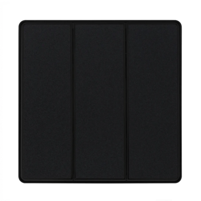 British General EVOLVE 3 GANG 2 WAY EDGE ROCKER MATT BLACK